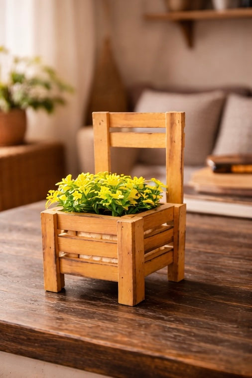 Handcrafted wooden Flower Pots