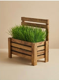 Handcrafted Wooden Planter Bench